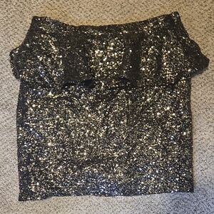 Black Sequin Skirt